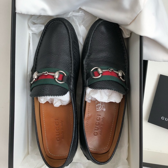 Gucci Horsebit Leather Loafers driver Web G/7 US - Main Image